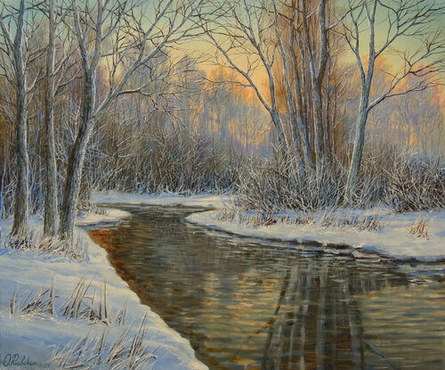 The Shortest Day van Oleg Riabchuk, Schilderij te koop op Singulart