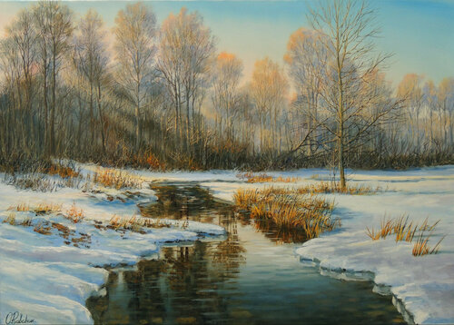 Bright Winter van Oleg Riabchuk, Schilderij te koop op Singulart