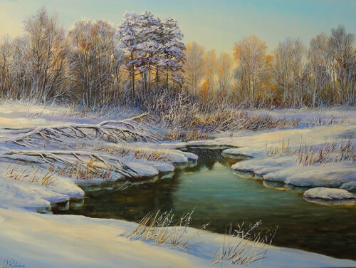 Fairytale Of The North van Oleg Riabchuk, Schilderij te koop op Singulart