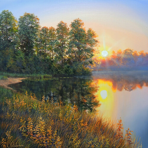 When The Sun Sets van Oleg Riabchuk, Schilderij te koop op Singulart