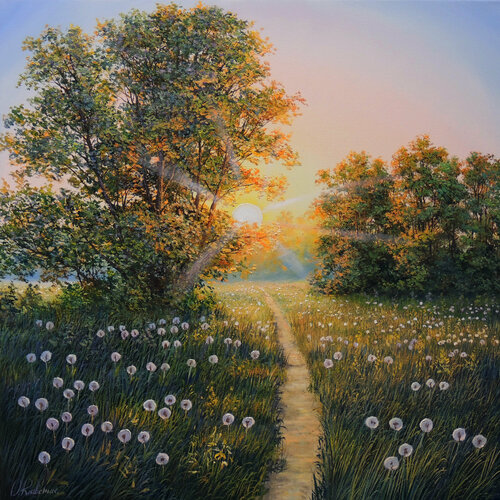 Pathway to the Sun van Oleg Riabchuk, Schilderij te koop op Singulart