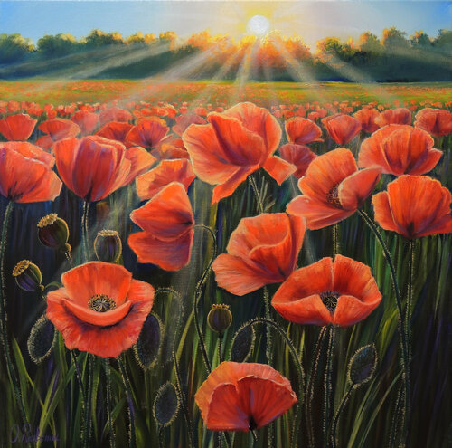 Enjoying an Evening van Oleg Riabchuk, Schilderij te koop op Singulart