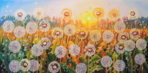 Sunny Meadow van Oleg Riabchuk, Schilderij te koop op Singulart