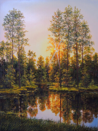 Evening Falls van Oleg Riabchuk, Schilderij te koop op Singulart
