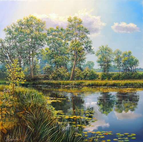 The Magic of Summer van Oleg Riabchuk, Schilderij te koop op Singulart