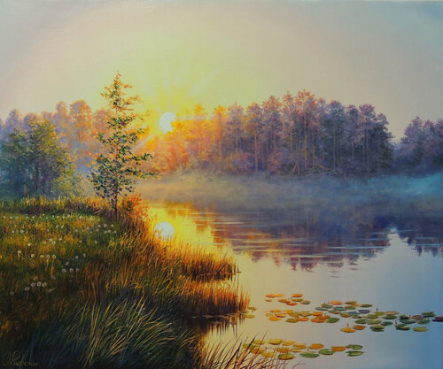 Waiting for the Rest van Oleg Riabchuk, Schilderij te koop op Singulart