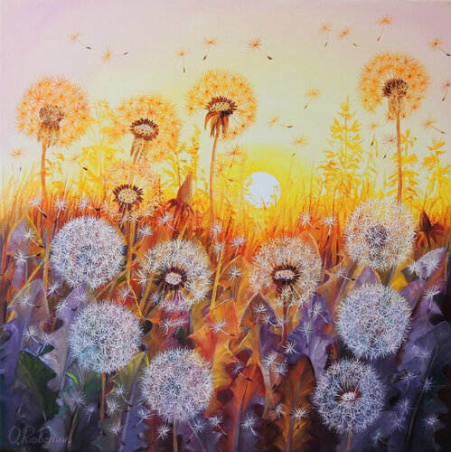 Flying into the Sunset van Oleg Riabchuk, Schilderij te koop op Singulart