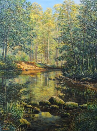 Forest Life van Oleg Riabchuk, Schilderij te koop op Singulart