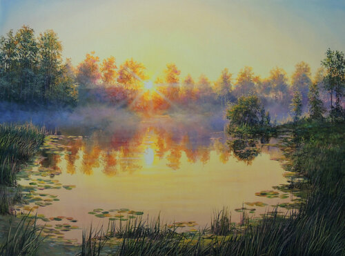 Evening Peace von Oleg Riabchuk, Malerei kaufen auf Singulart