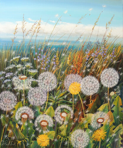 Under the Blue Sky van Oleg Riabchuk, Schilderij te koop op Singulart
