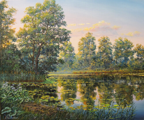 Trees by a Peaceful Lake Oleg Riabchuk