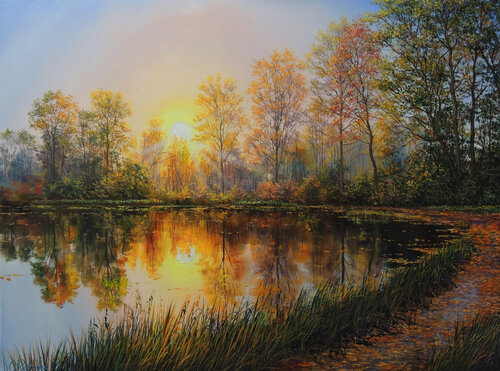 Autumn Sun van Oleg Riabchuk, Schilderij te koop op Singulart