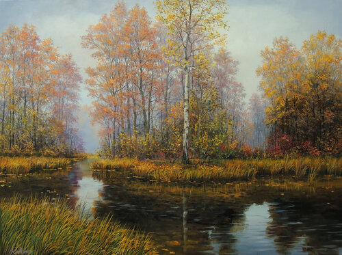 Autumn Longing van Oleg Riabchuk, Schilderij te koop op Singulart