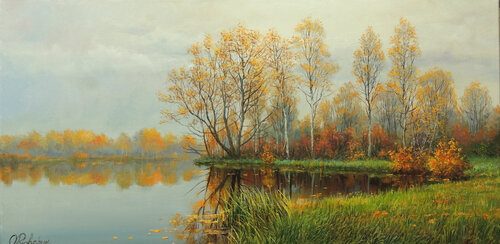 A Still Autumn Day van Oleg Riabchuk, Schilderij te koop op Singulart