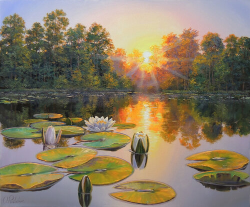 Beauty of the Moment. Flowers di Oleg Riabchuk, Pittura in vendita su Singulart