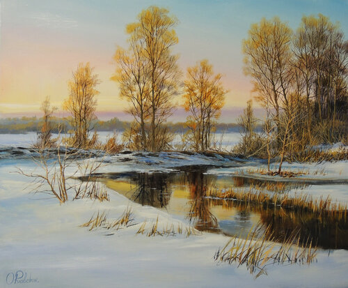 The Secret of the Evening de Oleg Riabchuk, Pintura a la venta en Singulart