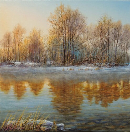 Rise of the Fog van Oleg Riabchuk, Schilderij te koop op Singulart