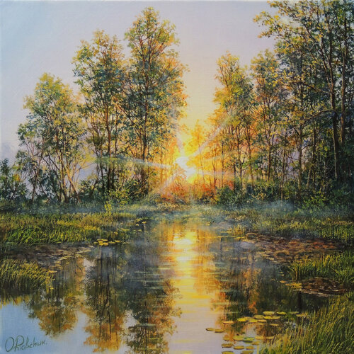 The Fog Is Coming van Oleg Riabchuk, Schilderij te koop op Singulart