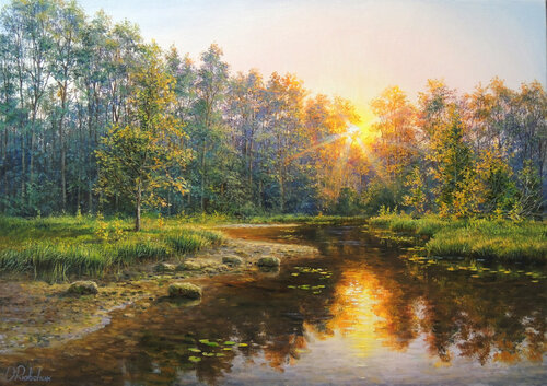 Some Enchanted Evening van Oleg Riabchuk, Schilderij te koop op Singulart