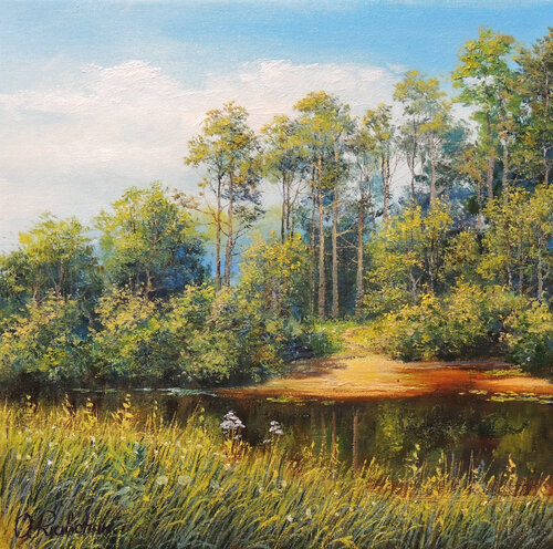 River of Childhood van Oleg Riabchuk, Schilderij te koop op Singulart