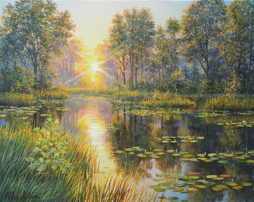 Beauty In The Silence van Oleg Riabchuk, Schilderij te koop op Singulart