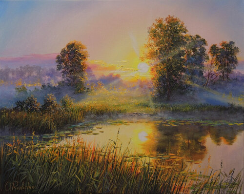 When The Night Closes In van Oleg Riabchuk, Schilderij te koop op Singulart