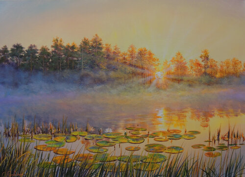 Mysteries of Light van Oleg Riabchuk, Schilderij te koop op Singulart