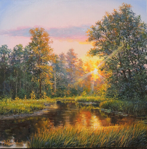 Summer Twilight van Oleg Riabchuk, Schilderij te koop op Singulart