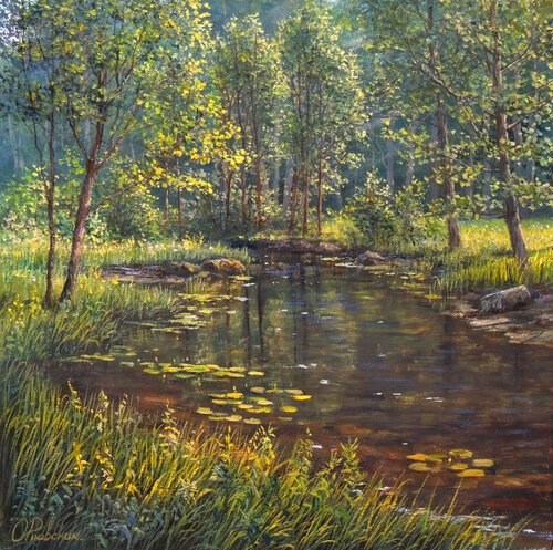 Summer Serenity van Oleg Riabchuk, Schilderij te koop op Singulart