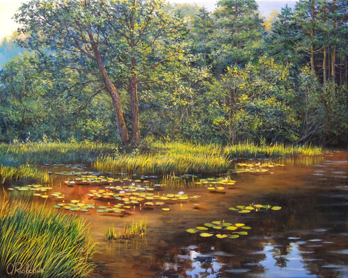 Sunny Summer Day van Oleg Riabchuk, Schilderij te koop op Singulart
