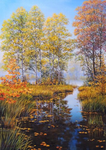 Heart of Autumn van Oleg Riabchuk, Schilderij te koop op Singulart