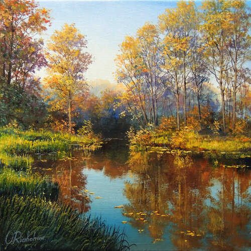 Warm of Indian Summer van Oleg Riabchuk, Schilderij te koop op Singulart