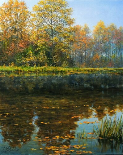 Quiet Lake van Oleg Riabchuk, Schilderij te koop op Singulart