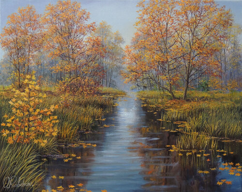 At Autumn's Gate de Oleg Riabchuk, Pintura a la venta en Singulart