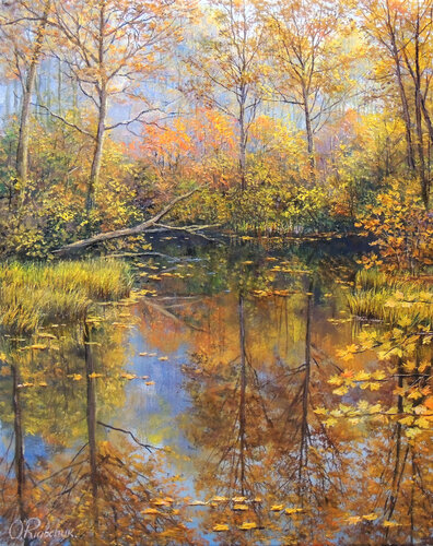 Floating Leaves van Oleg Riabchuk, Schilderij te koop op Singulart