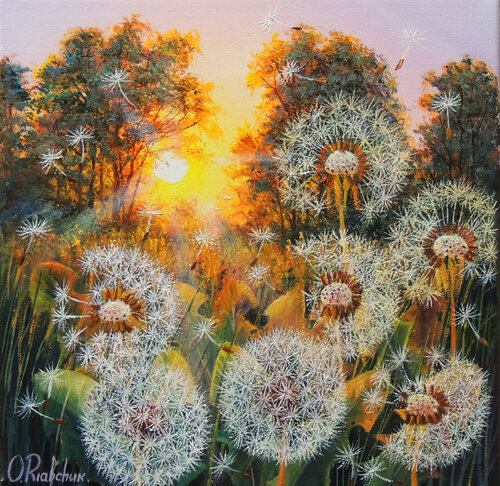 Last Kiss Of The Sun di Oleg Riabchuk, Pittura in vendita su Singulart