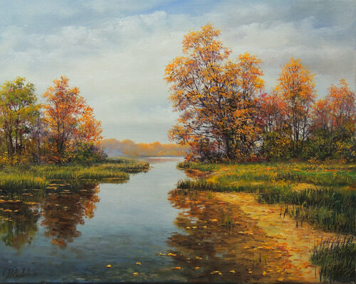 A Touch of Autumn by Oleg Riabchuk, Painting for Sale on Singulart