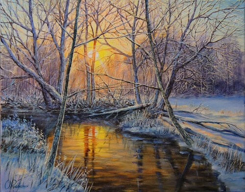 Paths of Winter van Oleg Riabchuk, Schilderij te koop op Singulart