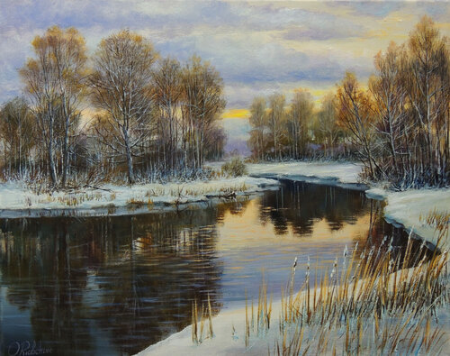 Cold River van Oleg Riabchuk, Schilderij te koop op Singulart
