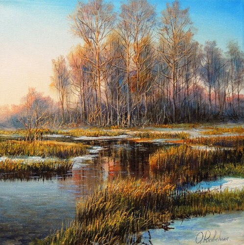 Rise of the Spring di Oleg Riabchuk, Pittura in vendita su Singulart