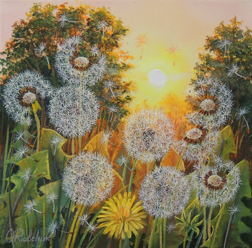 Friends of the Sun di Oleg Riabchuk, Pittura in vendita su Singulart