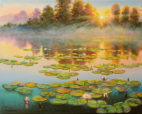 Beauty of the Mist van Oleg Riabchuk, Schilderij te koop op Singulart