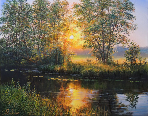 Silence in the Evening by Oleg Riabchuk, Painting for Sale on Singulart