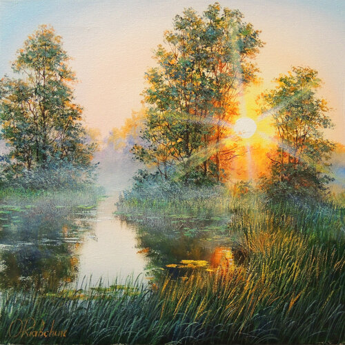 Games of Light by Oleg Riabchuk, Painting for Sale on Singulart