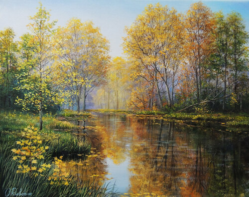 Faces of Fall di Oleg Riabchuk, Pittura in vendita su Singulart