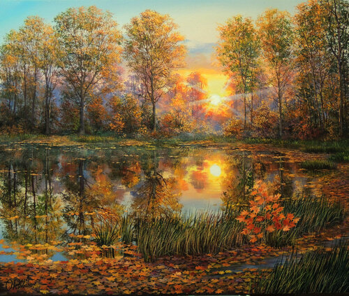 Autumn Charms di Oleg Riabchuk, Pittura in vendita su Singulart