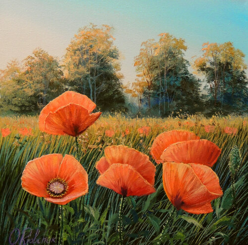 Reaching for the Sky di Oleg Riabchuk, Pittura in vendita su Singulart