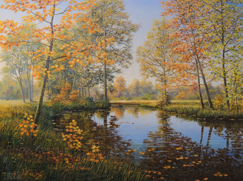 Season of Falling Leaves von Oleg Riabchuk, Malerei kaufen auf Singulart