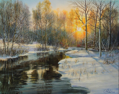 Winter's Embrace von Oleg Riabchuk, Malerei kaufen auf Singulart