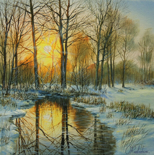 Evening's Fade di Oleg Riabchuk, Pittura in vendita su Singulart